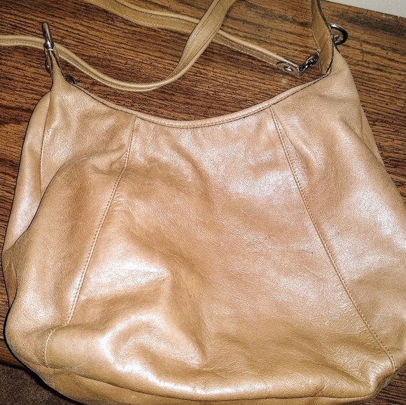 Coach Poppy Gold/Light Brown Leather Hobo Bag - Picture 5 of 6